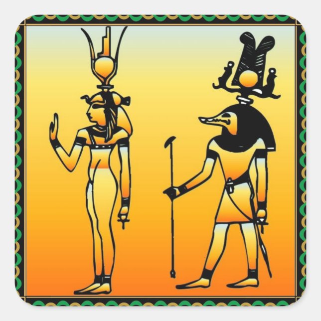Egyptian Hieroglyphics Sticker (Front)