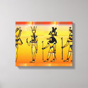 Egyptian Hieroglyphics Wrapped Canvas Print
