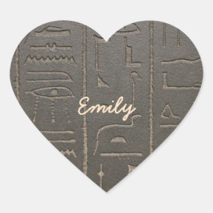 Egyptian Hieroglyphs Ancient Egypt Writing Heart Heart Sticker