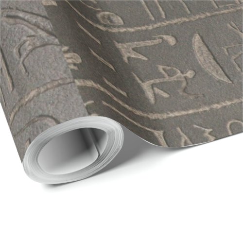 Egyptian Hieroglyphs Ancient Egypt Writing Symbols Wrapping Paper