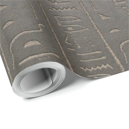 Egyptian Hieroglyphs Ancient Egypt Writing Symbols Wrapping Paper