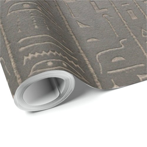 Egyptian Hieroglyphs Ancient Egypt Writing Symbols Wrapping Paper