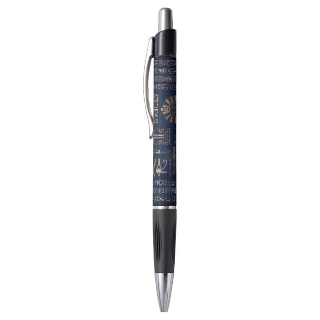 Egyptian hieroglyphs and deities-gold on marble pen (Top (Vertical))