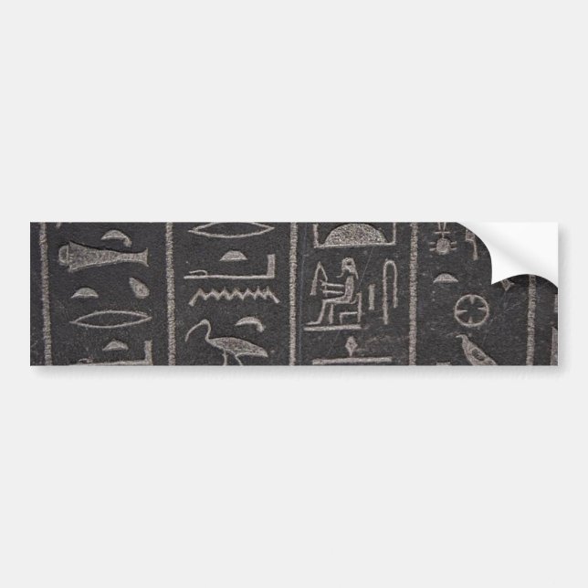 Egyptian Hieroglyphs Bumper Sticker (Front)