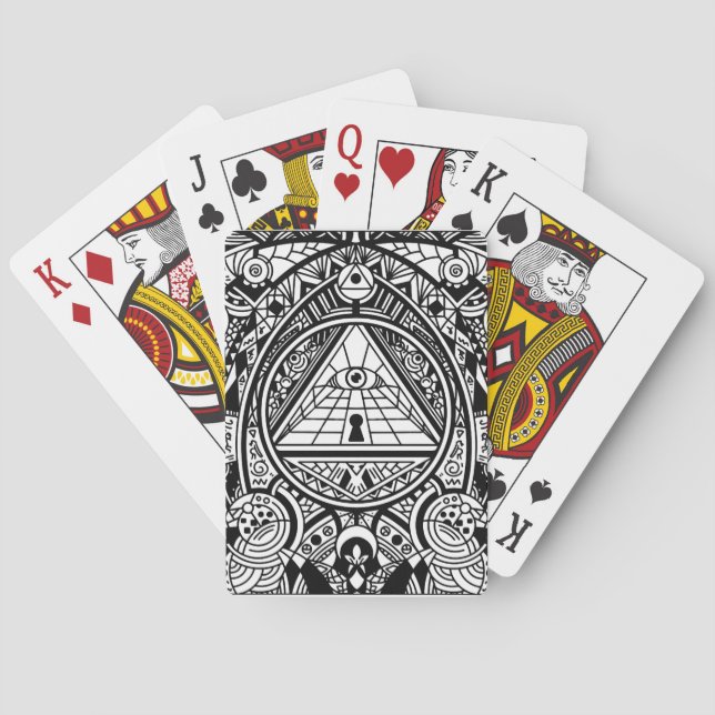 Egyptian Hieroglyphs - Cool Pattern Poker Cards (Back)