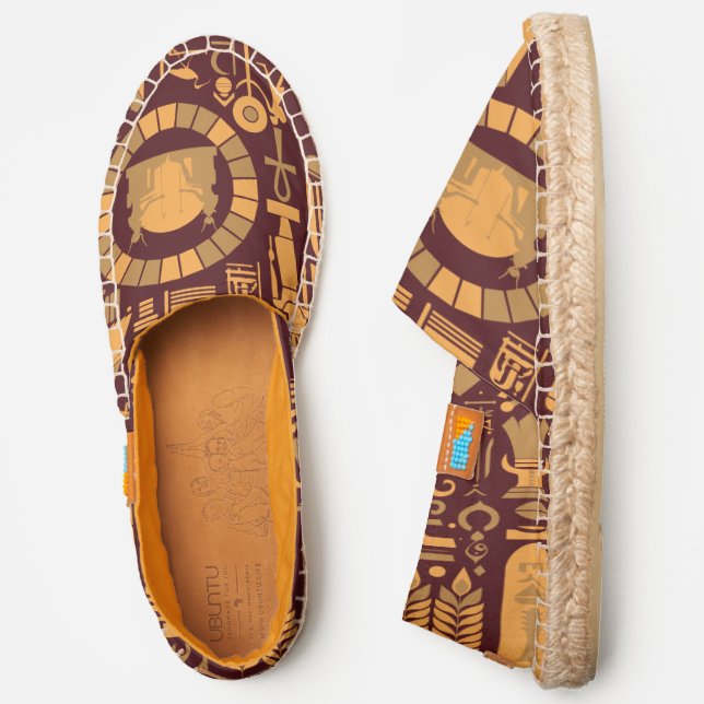 Egyptian Hieroglyphs Espadrilles (Side)