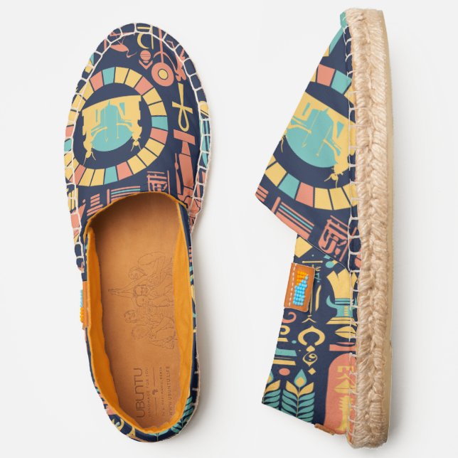 Egyptian Hieroglyphs Espadrilles (Side)