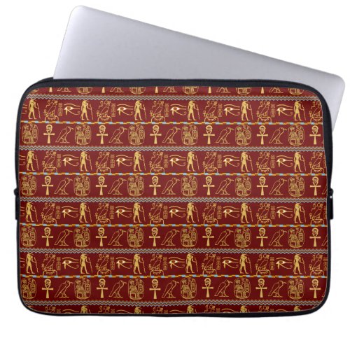 Egyptian Hieroglyphs Eye Of Horus Symbols Laptop Sleeve