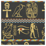 Egyptian Hieroglyphs Eye Of Horus Tile Pattern Fabric