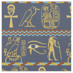 Egyptian Hieroglyphs Eye Of Horus Tile Pattern Fabric