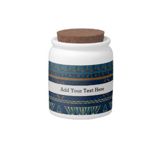 Egyptian Hieroglyphs Gold Beetles Golden Glitter Candy Jar