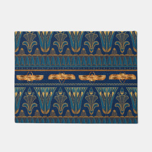 Egyptian Hieroglyphs Gold Beetles Golden Glitter Doormat