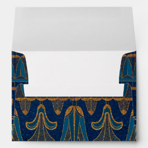 Egyptian Hieroglyphs Gold Beetles Golden Glitter Envelope