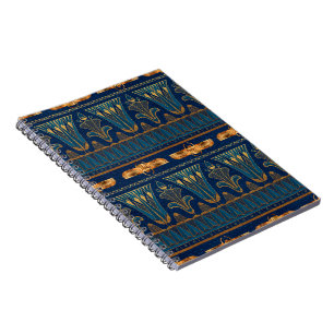 Egyptian Hieroglyphs Gold Beetles Golden Glitter Notebook