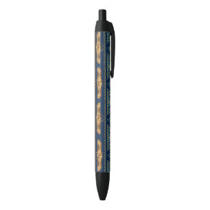 Egyptian Hieroglyphs Gold Beetles Golden Glitter Pen