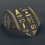 Egyptian hieroglyphs Gold on Leather Neck Tie<br><div class="desc">Egyptian hieroglyphs Gold on Leather</div>