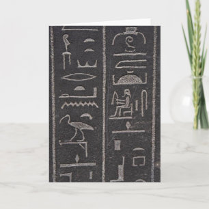 Egyptian Hieroglyphs Greeting Card
