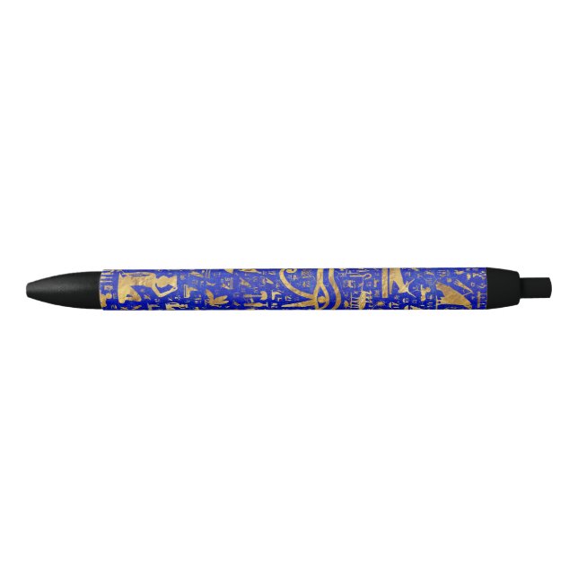 Egyptian hieroglyphs -Lapis Lazuli and Gold Pen (Front)