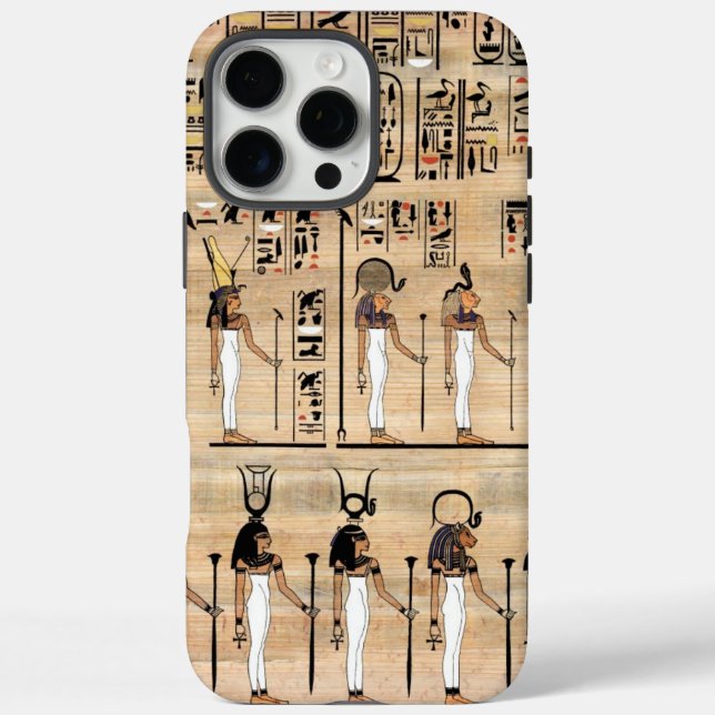 Egyptian Hieroglyphs On Papyrus Case-Mate iPhone Case (Back)