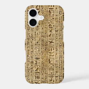 Egyptian hieroglyphs on papyrus iPhone 17 case