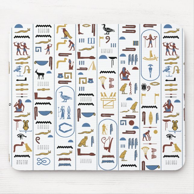 Egyptian Hieroglyphs Pharaoh's Message Mouse Pad (Front)