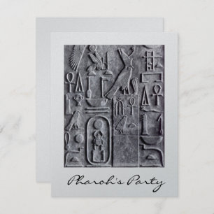 Egyptian Hieroglyphs Pharoh's Party Invitation