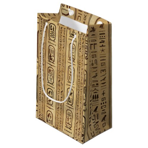 Egyptian hieroglyphs Vintage Texture Small Gift Bag