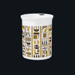 Egyptian Hieroglyphs: Yellow-Black Seamless. Beverage Pitcher<br><div class="desc">Egyptian hieroglyphs yellow-black color seamless
Ancient Whispers: Yellow-Black Egyptian Hieroglyphs Unveiled.
Sleeping Squirrel Dream in an Autumn Watercolor Pattern.
egyptian,  hieroglyphs,  pattern,  ornament,  pharaoh,  egypt,  ancient,  background,  decor,  illustration,  sign,  letter,  old,  decoration,  culture,  decorative,  word,  lettering,  papyrus,  scroll</div>