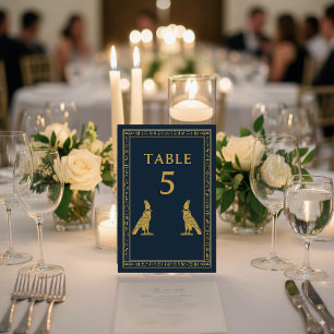 Egyptian Horus & Hieroglyphs – Editable Table Number