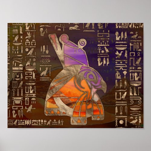 Egyptian Horus Mixed Media Digital Art Poster