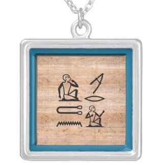 Egyptian "I Love You" (Man to Woman) Silver Plated Necklace