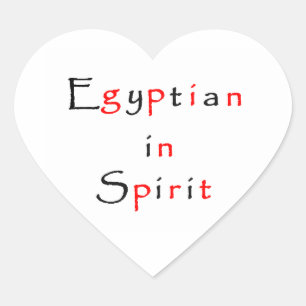 Egyptian in Spirit-heart sticker