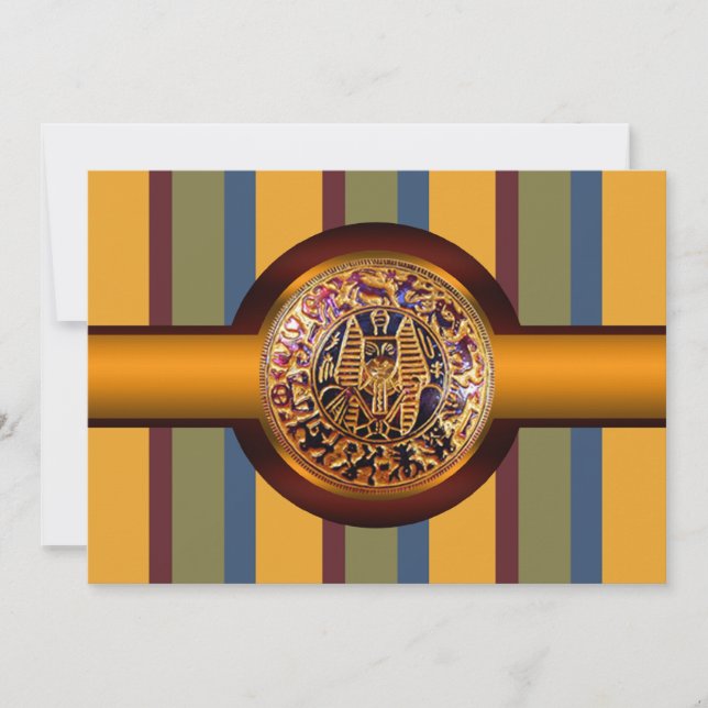 Egyptian King Party Invitation (Front)