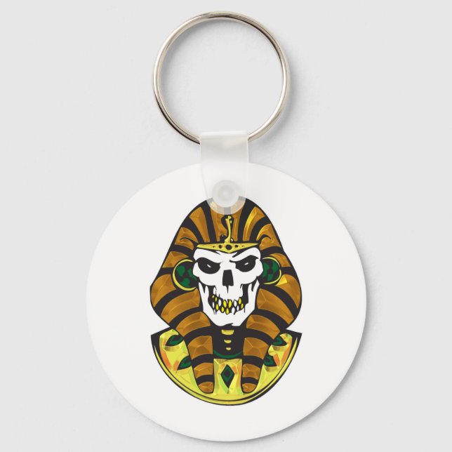 egyptian king skull keychain (Front)