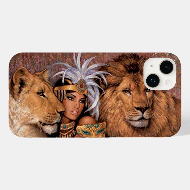 Egyptian Lion Goddess Princess Case-Mate iPhone 14 Case-Mate iPhone Case (Back (Horizontal))