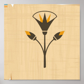 Egyptian lotus flower poster