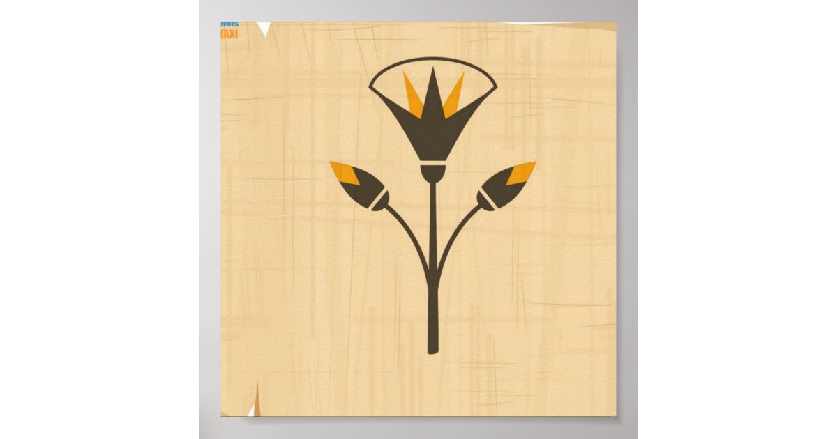 Egyptian lotus flower poster | Zazzle
