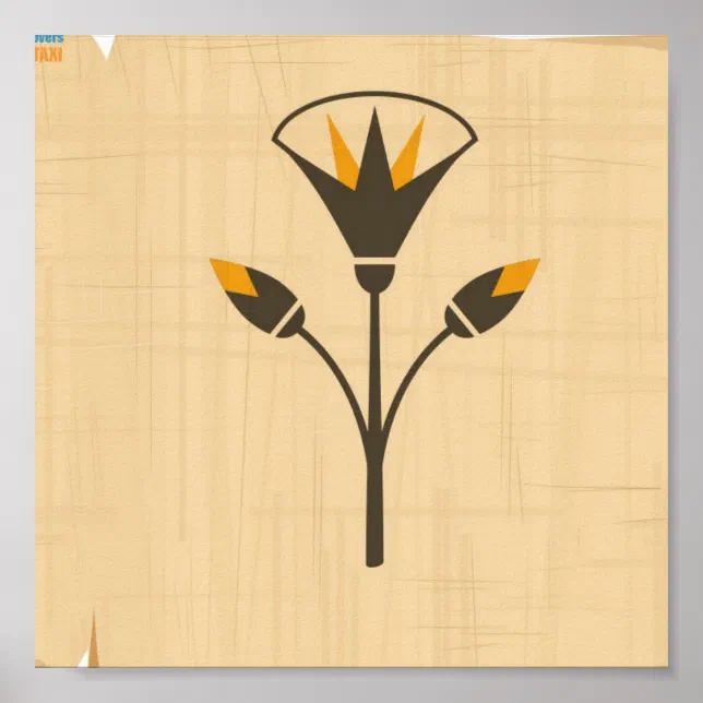 Egyptian lotus flower poster | Zazzle
