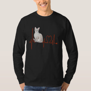 Egyptian Ma My Heartbeat EKG Cat Mom Cat Dad Cat T-Shirt