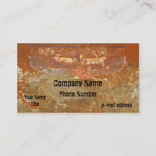 Egyptian Maat Hieroglyph Business Card (Front)