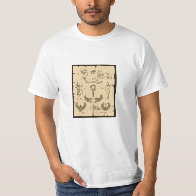 Egyptian Map T-Shirt – Land of Pharaohs & Pyramids (Front)