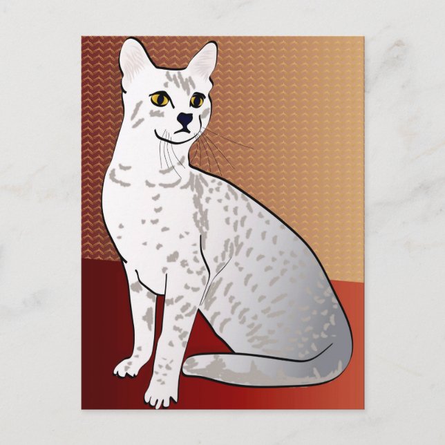 Egyptian Mau Cat - bronze background Postcard (Front)