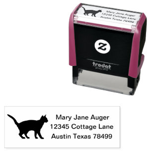 Egyptian Mau Cat image Self Address Stamp