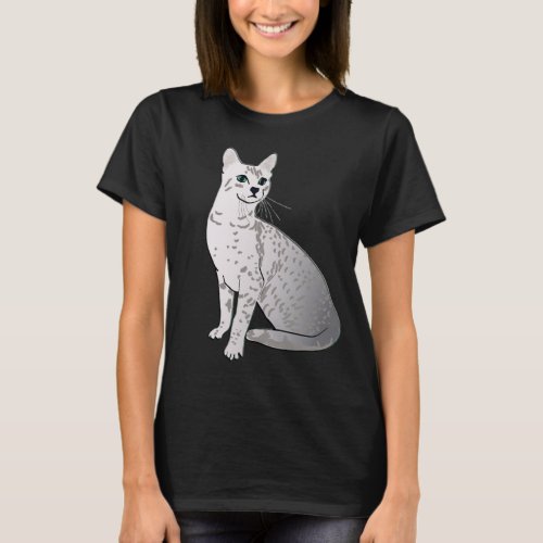 Egyptian Mau Cat _ Silver Grey T_Shirt