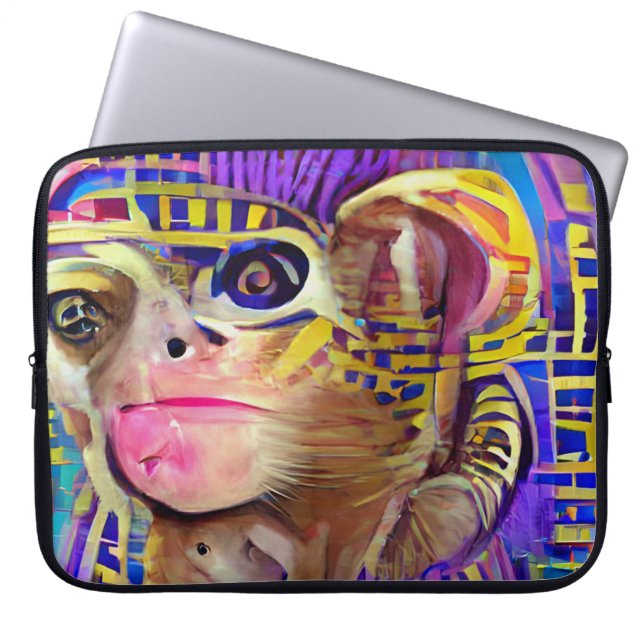 Egyptian Monkey Laptop Sleeve (Front)