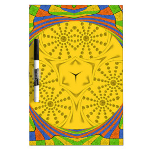 Egyptian Motif Art Print Checkered Frame Design Dry-Erase Board