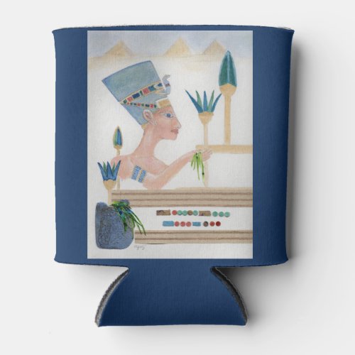 Egyptian Motif Collage  Can Cooler