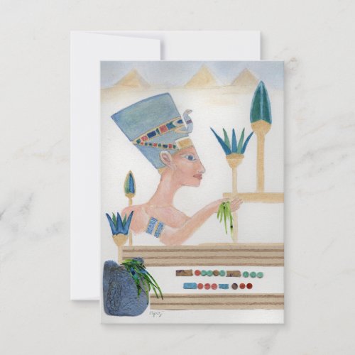 Egyptian Motif Collage Thank You Card