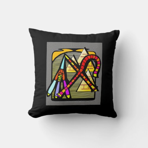 Egyptian Motif   Design Throw Pillow