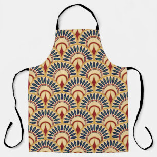 Egyptian Motif Fish Scales Seamless Pattern Apron